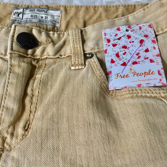 Free People High Rise Cropped Pants - Picture 3 of 4